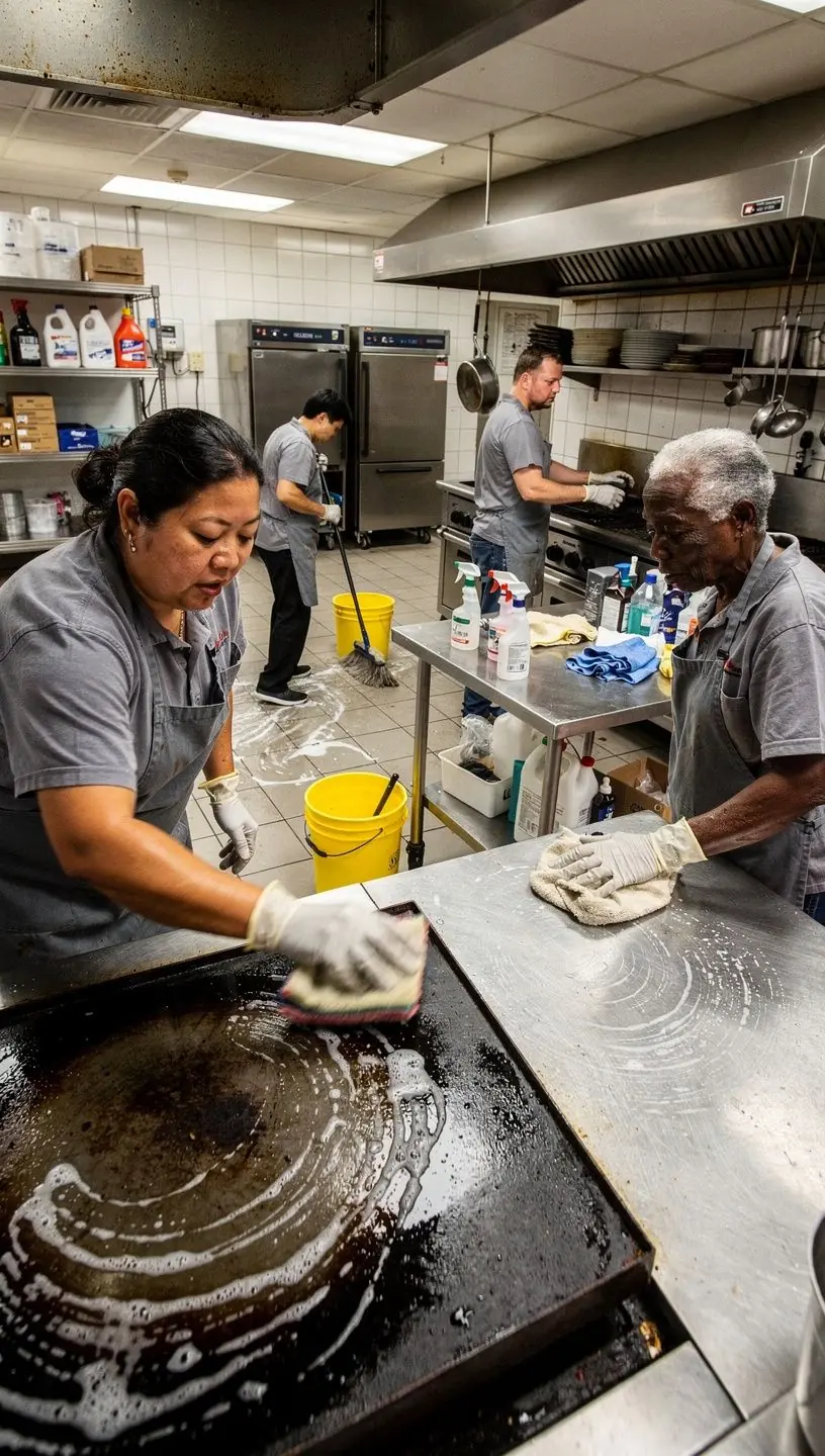 A commercial space with sparkling windows and polished surfaces after cleaning.